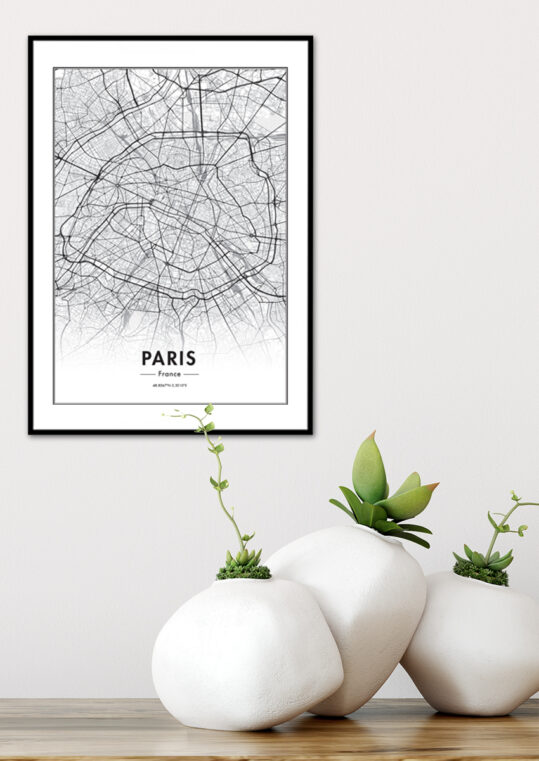 Poster Paris Karte Poster 2