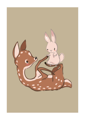 Poster Hase und Bambi Poster 1