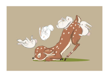 Poster Hasenrutsche auf Bambi Poster 1