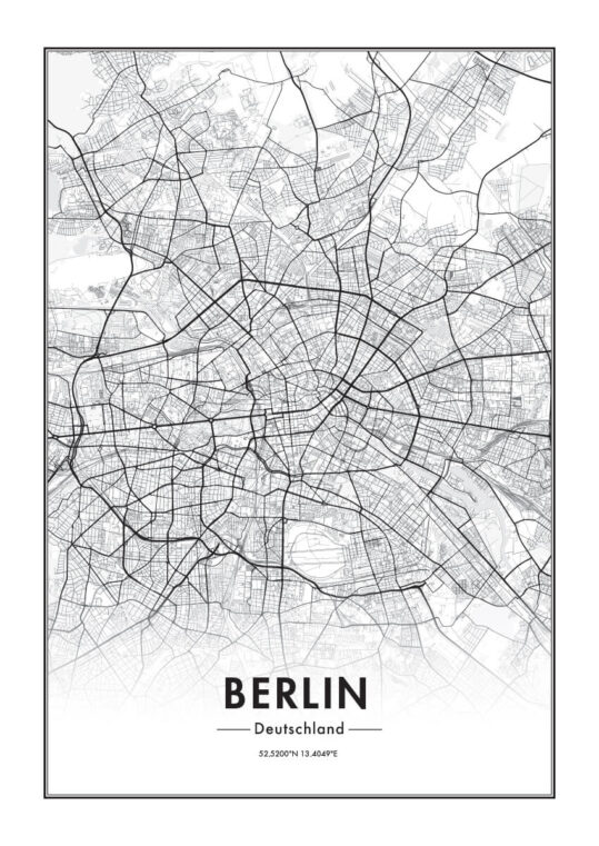 Poster Berlin Karte Poster 1