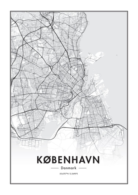 Poster Kopenhagen Karte Poster 1