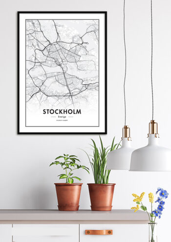 Poster Stockholm Karte Poster 2