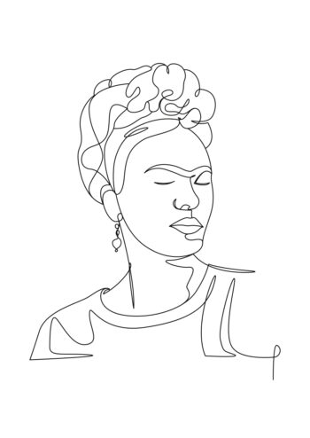 Poster Frida Kahlo Lineart 2 Poster 1