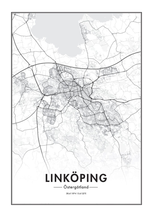 Poster Linköping Karte Poster 1