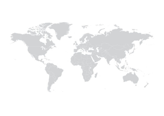 Poster Weltkarte grau mit Landesgrenzen Poster 1