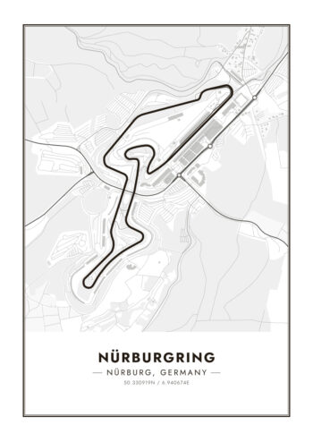 Poster Nürburgring Formula White Poster 1