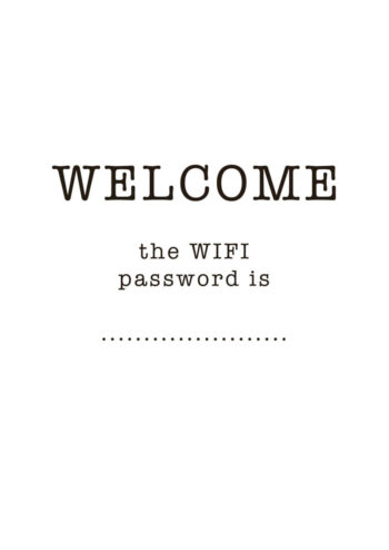 Poster Wifi Password Poster 1