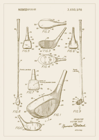 Poster Golfschläger Patent Poster 1