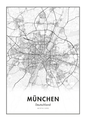 Poster München Karte Poster 1