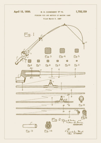Poster Patent Angelrute Poster 1