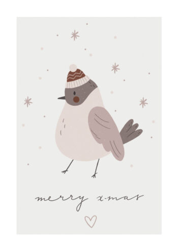 Poster Merry X-mas Bird Poster 1