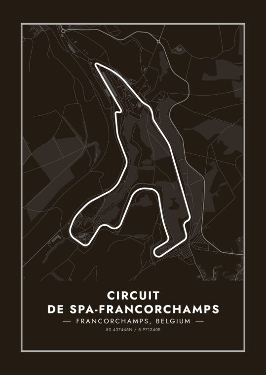 Poster Circuit de Spa-Francorchamps black Poster 1