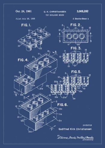 Poster Legostein Patent Poster 1