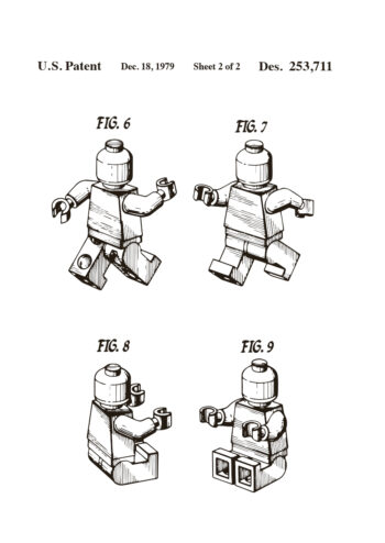 Poster Lego man movement patent Poster 1