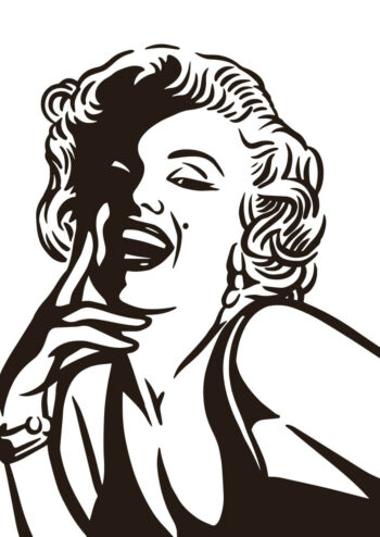 Poster Marilyn Monroe Gesicht Silhouette Poster 1