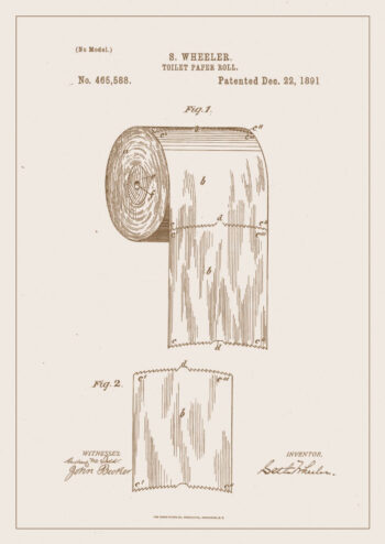 Poster Toilettenpapier Patentzeichnung Poster 1