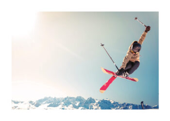 Poster Skifahrer springen Poster 1