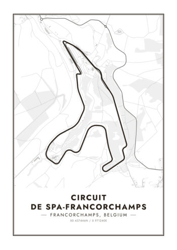 Poster Circuit de Spa-Francorchamps white Poster 1