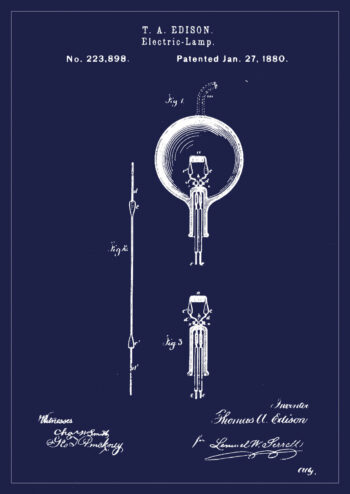 Poster Glühbrine Patent Poster 1