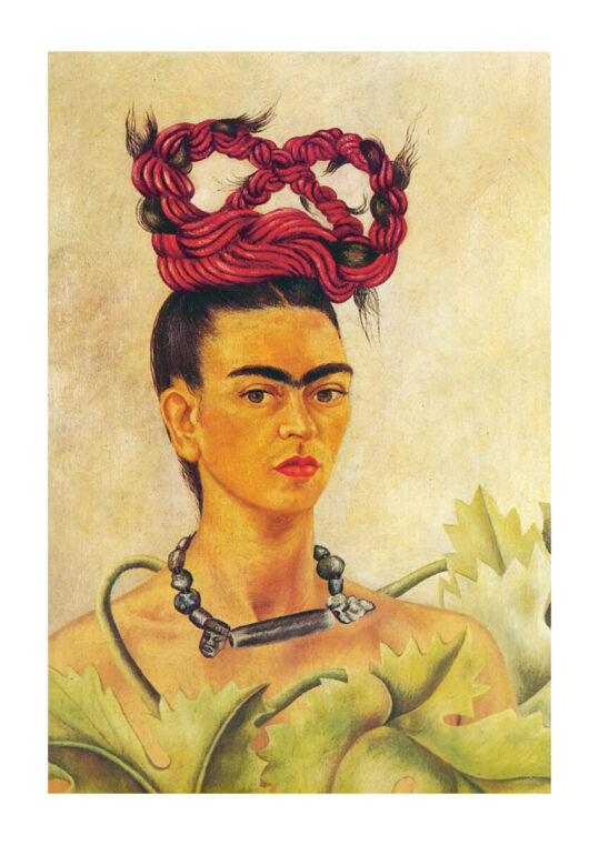 Poster Frida Kahlo Selbstporträt mit Zopf Poster 1