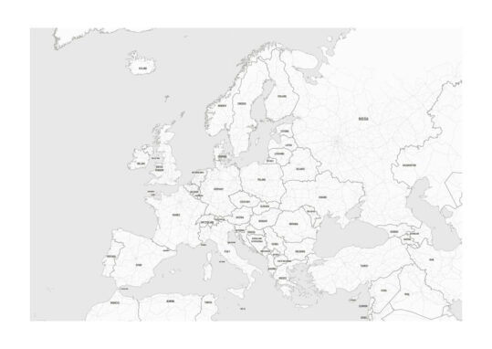 Poster Europakarte mit Ländernamen (EN) Poster 1