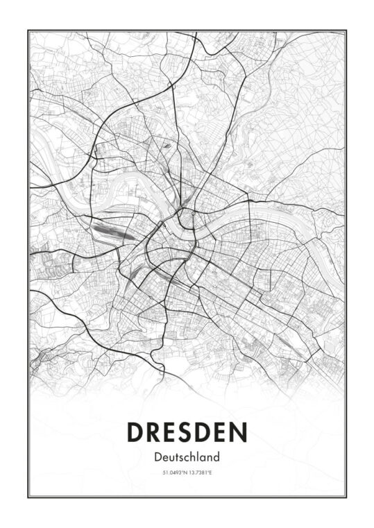 Poster Dresden Karte Poster 1