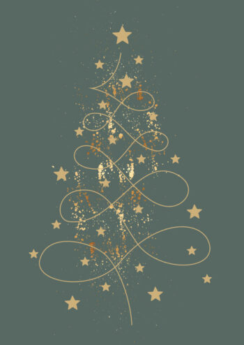 Poster Weihnachten - abstrakter Weihnachtsbaum Poster 1