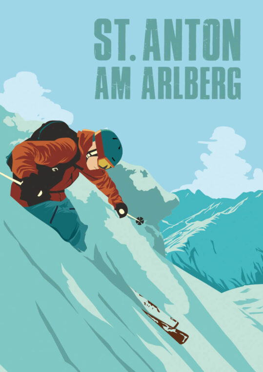Poster St. Anton am Arlberg Ski Vintage Poster 1