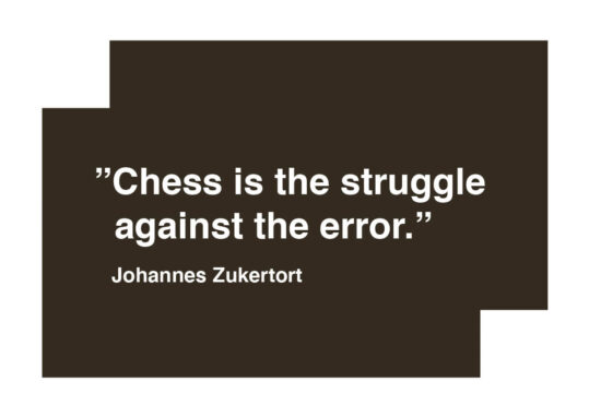 Poster Chess is the struggle against the error - Citat schack Poster 1