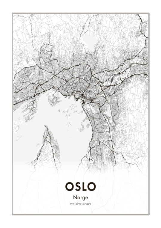 Poster Oslo Karte Poster 1