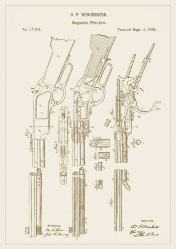 Poster Patent Winchester Gewehr Poster 1