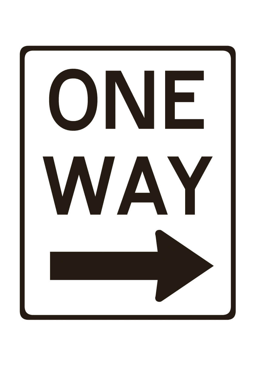 One way Schild Poster - Posterland