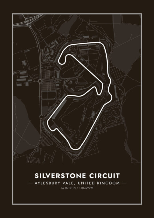 Poster Silverstone Circuit black Poster 1