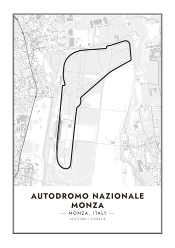 Poster Autodromo Nazionale Monza Formula 1 F1 White Poster 1