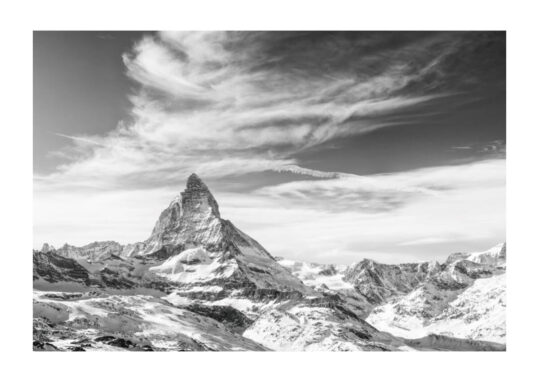 Poster Matterhorn Foto Schwarz Weiss Poster 1