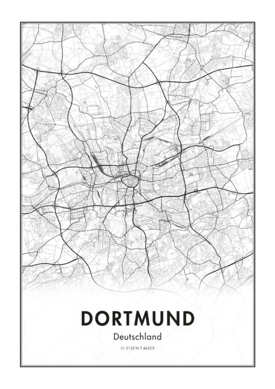 Poster Dortmund Karte Poster 1