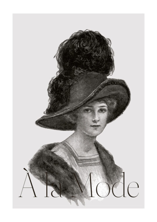 Poster Frau mit Hut - Vintage Illustration Poster 1