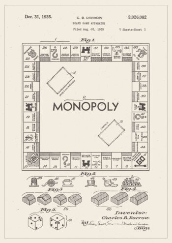 Poster Monopoly Patent Poster 1